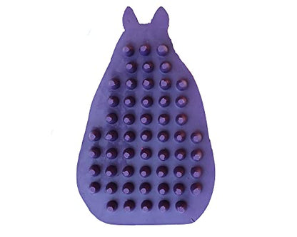 Grewal® Equestrian Grooming Bundle Kit - Comfy Pet Grooming & Bathing Glove - Oval Face Soft Bristles - Great for Thin & Sensitive Skin (Purple) - color: Purple