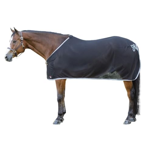 Schneiders Award Horse Scrim Sheet | Lightweight 150D Airflow Mesh | Keeps Horses Cool, Clean & Show-Ready with Elegant Presentation - color: Black, size: Medium