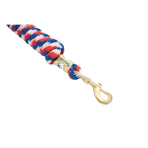 Weaver Leather Poly Lead Rope Blue/Red/White, 5/8 x 10'