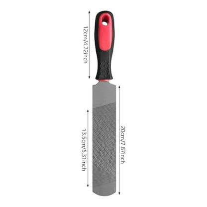 Hoof Rasp with Wooden Handle, High-Carbon Steel Horseshoe File for Horse Hoof Trimming and Shaping, Double Sided Farrier Rasp with Coarse Rasp and Finish File Side, Equestrian Tool
