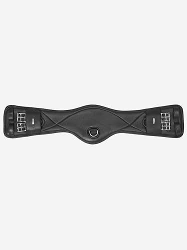LeMieux Arika Contoured Dressage Girth - Soft Supple Leather - Shaped Around Elbows - D-Ring for Attachments - color: Brown, size: 24"
