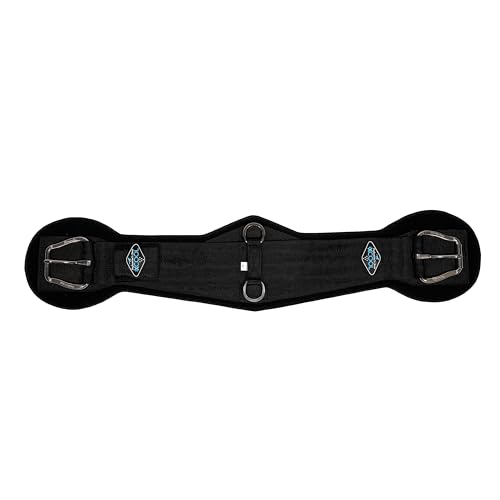 Professional's Choice 2XCOOL Cinch | Cooling Minerals Infused in Liner | V-Shaped Design for Pressure Distribution | Extra Padding to Prevent Pinching | Honeycomb Silicone Soft Grip - color: Black, size: 36"