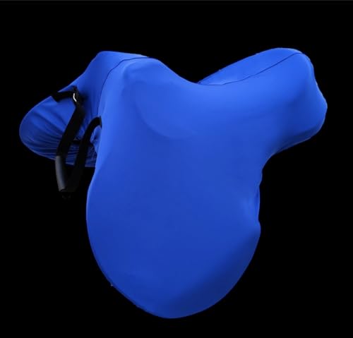 Majestic Ally English Saddle Cover with Adjustable Handle, 4-Way Stretch Spandex/Elastane Fabric, Multiple Colors (Royal Blue) - color: Royal Blue