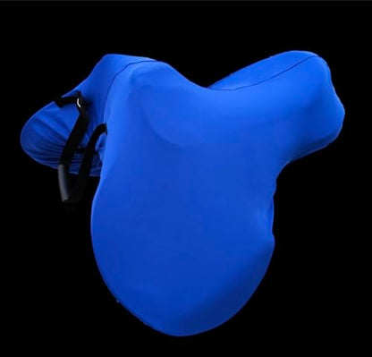 Majestic Ally English Saddle Cover with Adjustable Handle, 4-Way Stretch Spandex/Elastane Fabric, Multiple Colors (Royal Blue) - color: Royal Blue
