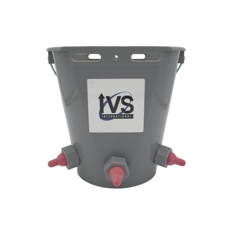 Lamb Feeder Bucket with 3 Teats and Valves – Metal Handle - Milk Feeding