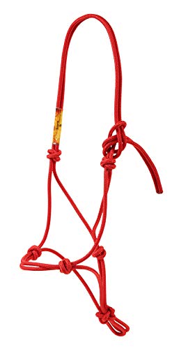 Downunder Horsemanship Rope Halter - color: Red, size: Weanling