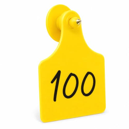 Okllen Set of 100 Blank Cattle Ear Tags, Large Livestock Ear Tag