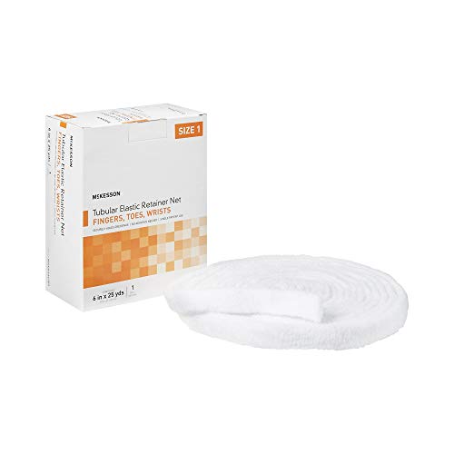 McKesson Tubular Elastic Retainer Net Dressing, Non-Sterile, Finger, Toes, Wrist, Size 1, 6 in x 25 yd, 1 Count, 1 Pack - size: Size 1 1 Count
