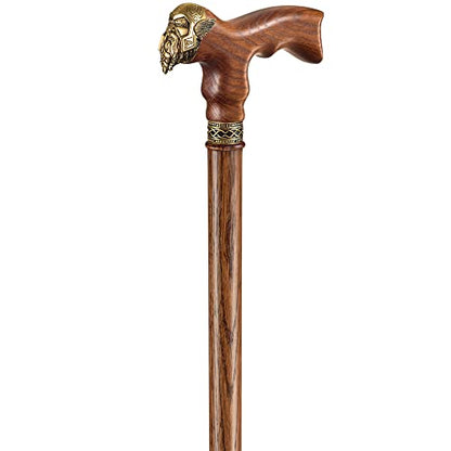 Asterom Walking Cane - Viking Thor - Canes for Men - Wooden, Unique, Cool