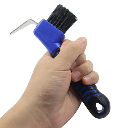 Horse Hoof Pick Brush, Red+Blue - color: Red+Blue
