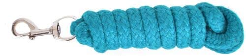 8' Braided Cotton Lead Rope - color: Teal