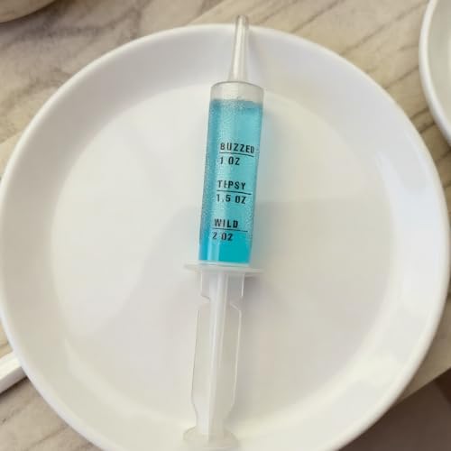 50 PACK 2 oz Party Jelly Syringes Shot with Lids, Large Reusable Party Jelly Shot for Thanksgiving Day, Christmas Wedding Bachelorette Parties (Clear)