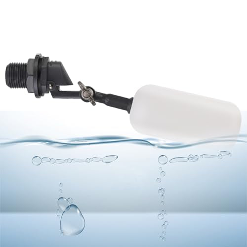Cxztxcl Plastic Float Ball Valve,1/2 Inch NPT Automatic Water System Filler，Adjustable Arm for Ponds,Float Ball Valve,Automatic Water Level Control，Livestock Water Trough