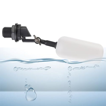 Cxztxcl Plastic Float Ball Valve,1/2 Inch NPT Automatic Water System Filler，Adjustable Arm for Ponds,Float Ball Valve,Automatic Water Level Control，Livestock Water Trough