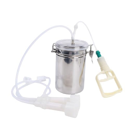 Manual Milking Machine, Goat Milking Machine Cow Hand Vacuum Pump Portable Milking Kit 2000ml Effort Saving Cow Milking Machine for Milk Plant Farm