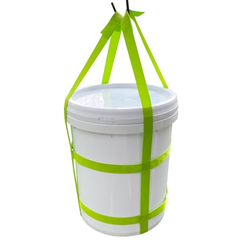 Bucket Sling Lifting for 5 Gallon Bucket Green，Multifunctional Handling Sling，Webbing Sling is Load Rated Up to 200Pounds