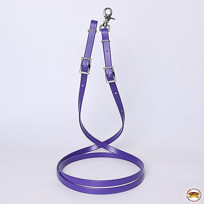 HILASON Western Horse Biothane Leather Rein, Full Size - color: Purple