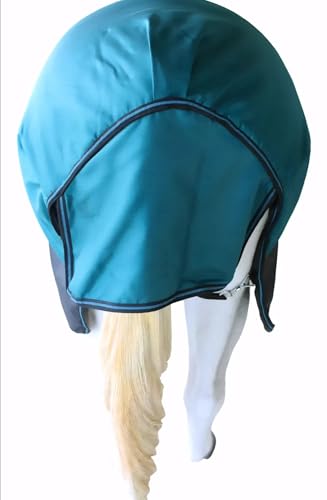 Challenger 1680D Turnout Waterproof Horse Winter Blanket Heavy-Weight 300gm Polyfill 6EE09 - color: Teal/Black, size: 70 inches