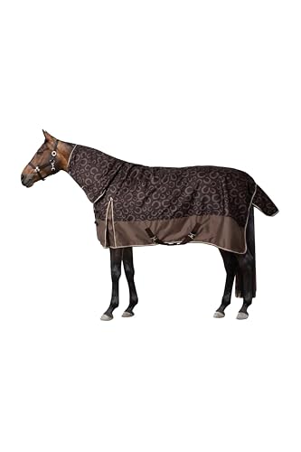 Horze Glasgow Waterproof Turnout Blanket - Lightweight Combo, Neck Cover - color: Chocolate Plum, size: 69 in