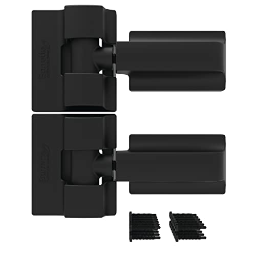 Barrette Outdoor Living Heavy-Duty Modern Wrap Hinge Kit, Black(2 Pack)