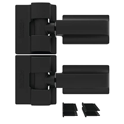 Barrette Outdoor Living Heavy-Duty Modern Wrap Hinge Kit, Black(2 Pack)