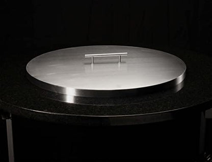 Celestial Fire Pit Cover for 19” Round Burner Pan (22" Actual Size), Stainless Steel - size: 22" Round