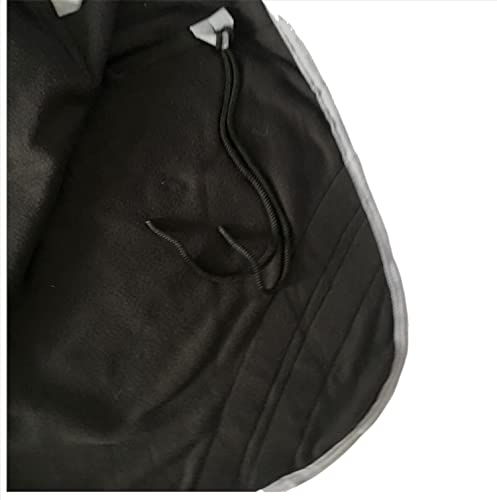 Majestic Ally Anti Pill Fleece Horse Blanket /Sheet with Silver Braided Rope (Black, 70) - color: Black, size: 70