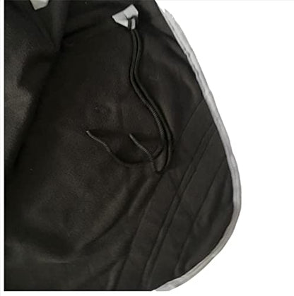 Majestic Ally Anti Pill Fleece Horse Blanket /Sheet with Silver Braided Rope (Black, 70) - color: Black, size: 70