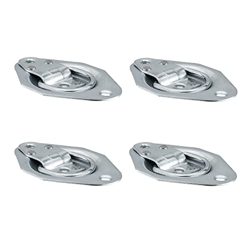 RecPro RV D-Ring Tie Down Anchors, 2,500 lb, 4-Pack - color: 2,500 lb capacity, size: 4 Pack