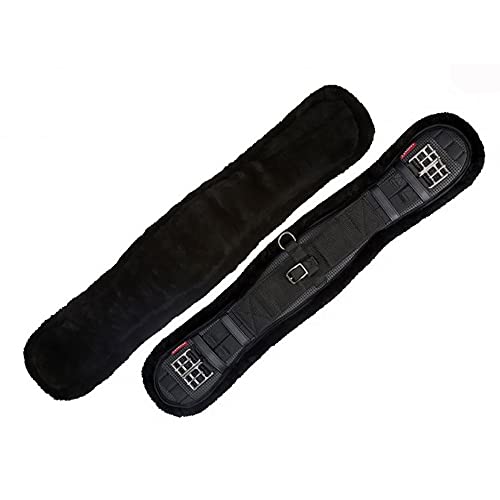 LeMieux Simuwool Integrated Mono Girth - Dressage/Jumping - color: Black, size: 22"