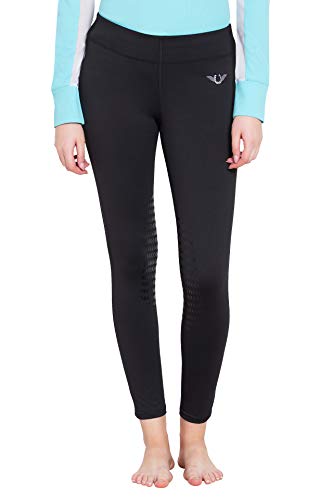 TuffRider Women's Ventilated Schooling Tights - color: Black/Black, size: Medium