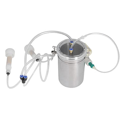 2L Goat Milking Machine Electric, Manual Goat Milker with Stainless Steel Bottle Goat Milker Machine Electric Pump for Milk Plant, Dairy Farm,Sheep Farm Portable Livestock Milking Supplies