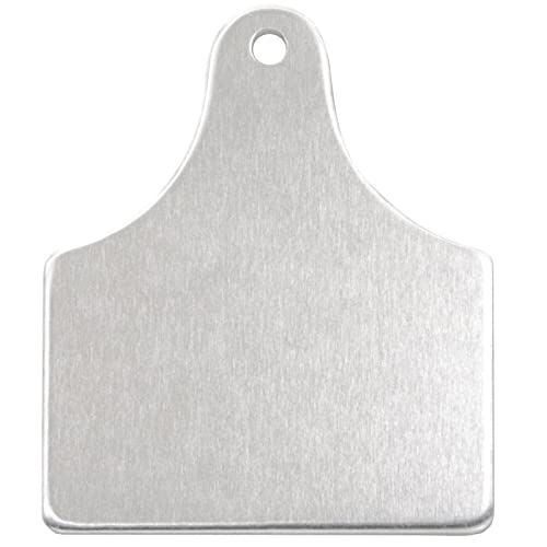 ABBECIAO 25Pack Large Cow Tag Blanks Aluminum Cattle Tag Metal Stamping Blanks -14 ga. Thick