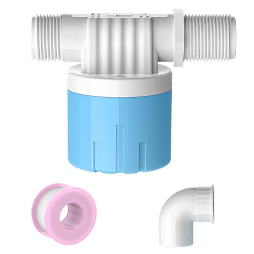 1 Pack 3/4 Float Valve for Water Tank,Aquapulse Water Float Automatic Water Level Control Aqua Pluse Trough Blue Plastic Float Valve Switch for Pool,Pond,Livestock(side inner) - size: 3/4" side inner