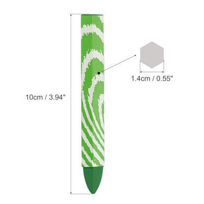 PATIKIL Lumber Marking Crayons, 6 Pack 4"x0.55" Hex Wax Tire Marker Crayons Green - color: Green