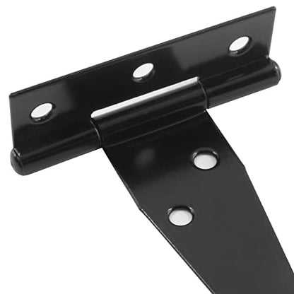 Murtenze 6Pack 3 Inch Black T-Strap Shed Hinge - color: Black, size: 3 Inch - 6Pack