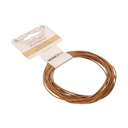 The Beadsmith Leather Cord – Natural – 1mm Spool – 5 Yards/4.5 Meters – Indian Leather Thong Ideal for Braiding, Beading, Necklaces, Fine Lacing, Hair Accessories & DIY Jewelry Making - size: 1mm, style: Natural – 5 Yards