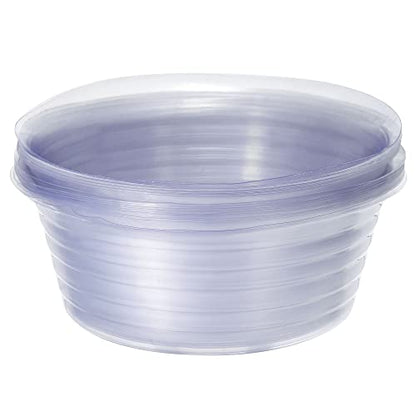 MECCANIXITY Plant Pot Saucer 9 Inch Plastic Round Flower Drip Tray for Indoor Outdoor, Clear Pack of 20 - size: 22.8x9cm
