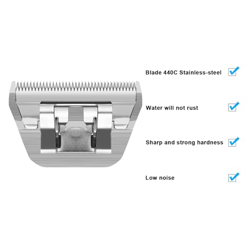 30W Dog Grooming Wide Blade,Detachable Pet Dog Grooming Blades,Compatible with Andis,Oster A5,Wahl km10 Clippers.Cutting Length 1/50"(0.5mm) - color: 30w