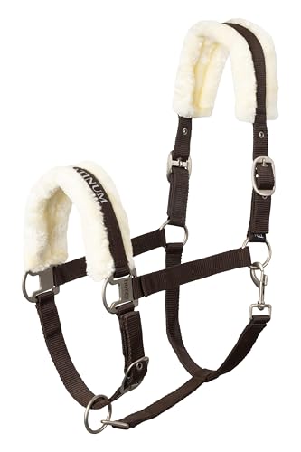 HORZE Howard Soft Fleece Horse Halter, Premium Padded Fleece Lining - color: Dark Brown, size: Horse