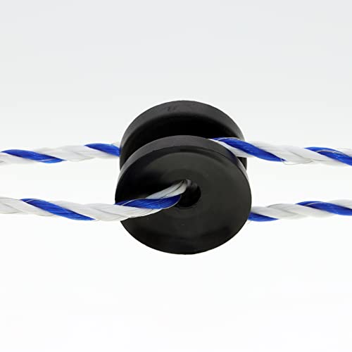 36 Pcs Circular Ring Corner Post Electric Fence Insulators, Black