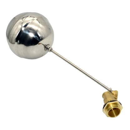VARMHUS 304 Stainless Steel Male Thread Float Ball Valve, Brass Automatic Water Level Control for Stock Tank, Pool, and Water Tank Applications (1inch) - size: 1inch