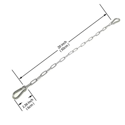 Gate Chain for Outdoor Fence - Rustproof Metal Gate Latch Chain with Hooks, Secure and Durable for Garden, Yard, and Farm Use - Easy Installation, Weather Resistant (2 Pack) - size: 20inch-2PCS