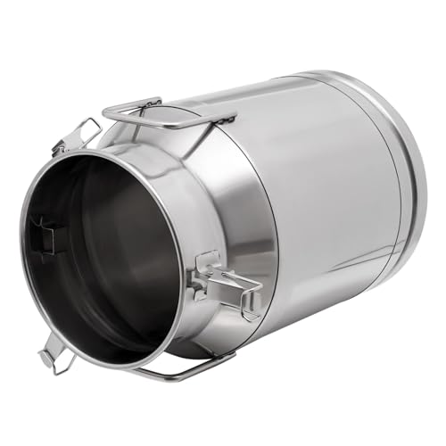 DYNAMI 8Gal Stainless Steel Milk Bucket With Faucet,Thickened Stainless Steel Milk Can with Sealing Lid,Large Liquid Container Storage,for Milk,Wine, Oil Storage Transport (30L/8gal,w/Faucet) - size: 8gal
