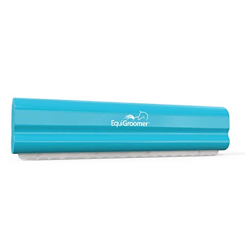 EquiGroomer 8-Inch Deshedding Brush for Dogs & Horses, Turquoise | Best for large dogs 50 lbs and up, plus horses and ponies, thick coats, stainless blade, gentle on skin - color: Turquoise
