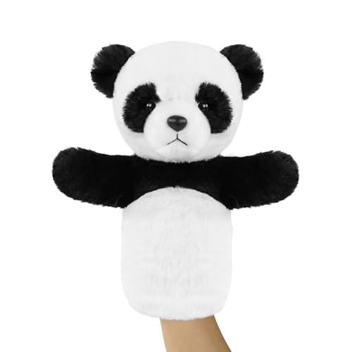 Soft Animal Hand Puppet Preschool Learning Toy Washable Black White Stuffed Story Time Family Fun Interactive Role Play Gift Panda - color: Panda