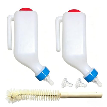 2Pcs 800ml Baby Goat Bottles for Feeding, Lamb Bottle Nipples with Brush