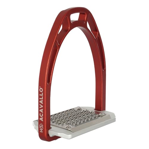 Acavallo Arco Evolution Alupro Stirrups, One Size, Red, Set of 2