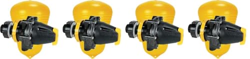 Jobe Valves J-MFV0075DLT 82026 Megaflow Valve 3/4", Yellow/Black – High Flow Float Valve for Livestock Water Troughs, Up to 90 GPM, Underwater Mount, GF Nylon Construction - size: 4 Pack
