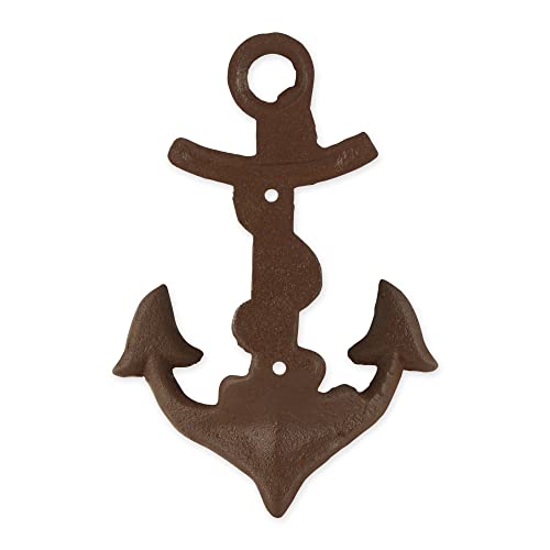 DII Cast Iron Decorative Wall Hook Set, Anchor/Rope, 2 Count - size: Anchor/Rope
